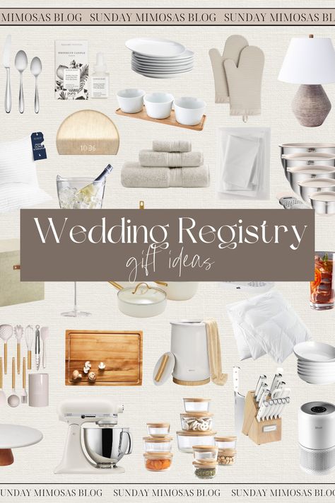 Wedding Registry Ideas Ultimate List!! Need help coming up with gifts to add to your wedding registry!? We've got you covered! Here are our top wedding registry ideas from Amazon, Crate and Barrel and Target that will elevate your home! From luxurious bath towels and coupe wine glasses to gorgeous flatware and ceramic cookware, these are all the items you need to start your newly married life together! Housewarming Gift Registry List, Top Registry Items Wedding, Best Things To Put On Wedding Registry, Wedding Registry Checklist Amazon, Must Have Registry Items Wedding, Wedding Registry Must Haves Amazon, Things To Put On A Wedding Registry, Fun Wedding Registry Ideas, What To Put On A Wedding Registry