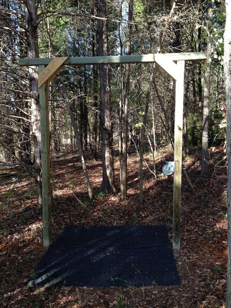 Deer Processing Station, Deer Skinning Station, Cleaning Station Ideas, Deer Hoist, Deer Butchering, Deer Processing, Deer Hunting Stands, Hunting Shack, Deer Feeders