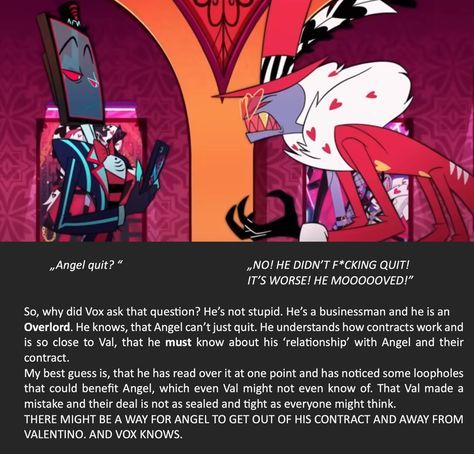 And Vox knows. Vox Hazbin Hotel Quotes, Alastor X Vox Hazbin Hotel, Habbo Hotel, Vox Populi, Boss Series, Cartoon Crazy, Hotel Trivago, H Hotel, Jambalaya