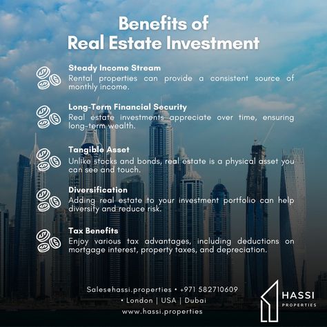 🌟 Unlock the Benefits of Investing in Dubai Real Estate! 📈 Steady Income Stream: Enjoy a consistent flow of rental income 💸 from a booming rental market. With high demand for properties, your investment can provide a reliable monthly return. 🏦 Long-Term Financial Security: Secure your future with a solid investment. Dubai’s real estate market is known for its stability 📊 and growth, offering a safe haven for your money over the long term. 🏠 Tangible Asset: Unlike stocks or bonds, real esta... Capital Gains, Real Estate Rentals, Awareness Poster, Dubai Real Estate, Financial Security, Real Estate Investment, Rental Income, Property Tax, Investment Portfolio