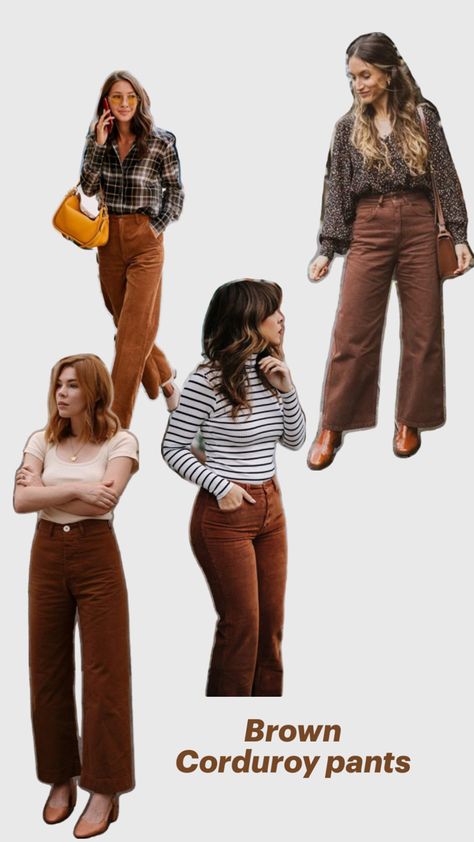 I am seeing lots of brown corduroy pants being popular this year again! Bringing back the vintage vibes Being Popular, Corduroy Pants Outfit, Brown Corduroy Pants, Fall Trend, Winter Inspiration, 2024 Outfits, Trend 2024, Fall 23, Trendy Fall Outfits