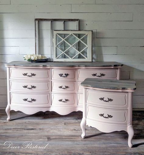 Ballet Pink Set | General Finishes Design Center Dresser Remodel, Milk Paint Colors, Girls Furniture, Pink Dresser, Furniture Design Ideas, Pink Furniture, General Finishes, Diy Dresser, Dresser Makeover