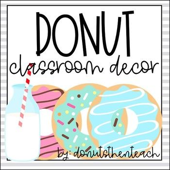 Donut Classroom, Lesson Plan Organization, Classroom Table, Word Wall Headers, Teacher Toolbox Labels, Behavior Clip Charts, Teachers Toolbox, Classroom Decor Bundle, Birthday Display