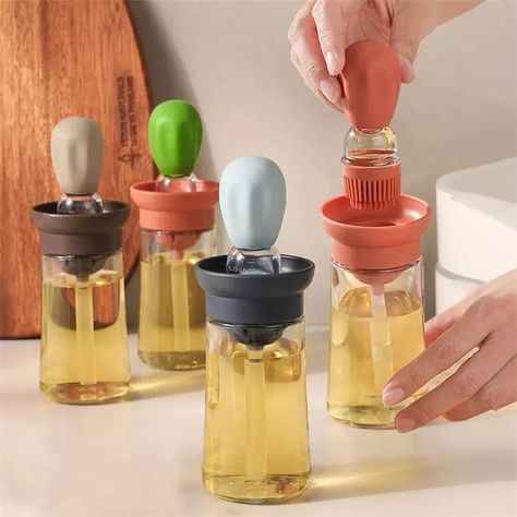 If you frequently cook at home like we do, then our Oil Dispenser bottle is a MUST have for your kitchen! Basting Brush, Basting Brushes, Innovative Kitchen, Olive Oil Dispenser, Oil Dispenser, Cooking Games, Silicone Brush, Baking And Pastry, Cook At Home