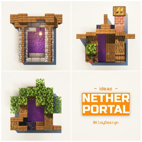 NETHER PORTAL ideas! 🧙‍♂️ Building these three nether portals took forever! 😆 Well, here’s three ideas of portal, each one with a different style! Should I do more? 🤔 Also, I’ll probably do a FACE REVEAL soon! So stay tuned! 😳 ——————————————— - 🪴 Follow @klay.design_mc for more! - 💬 Lemme know your thoughts! - 🙌 Complementary Shaders - 🍳 Repost with credits only! ——————————————— #minecraft #minecrafthouse #minecraftbuild #minecraftideas #minecraftbuilds #minecraftdesign #minecraftnether #... Aesthetic Nether Portal Minecraft, Cute Nether Portal Design, Ender Portal Designs, Neither Portal Minecraft, Portal Ideas Minecraft, Nether Portal Ideas, Minecraft Windows Design, Minecraft Portal Design, Nether Portal Design