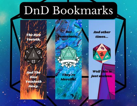 DnD Bookmarks Set (3) TTRPG Dungeons and Dragons 5e Bookmarks Digital Download Dragons 5e, Dungeons And Dragons 5e, Etsy Business, My Themes, Printer Paper, Amigurumi Doll, Favorite Things Gift, Digital Download Etsy, Dungeons And Dragons