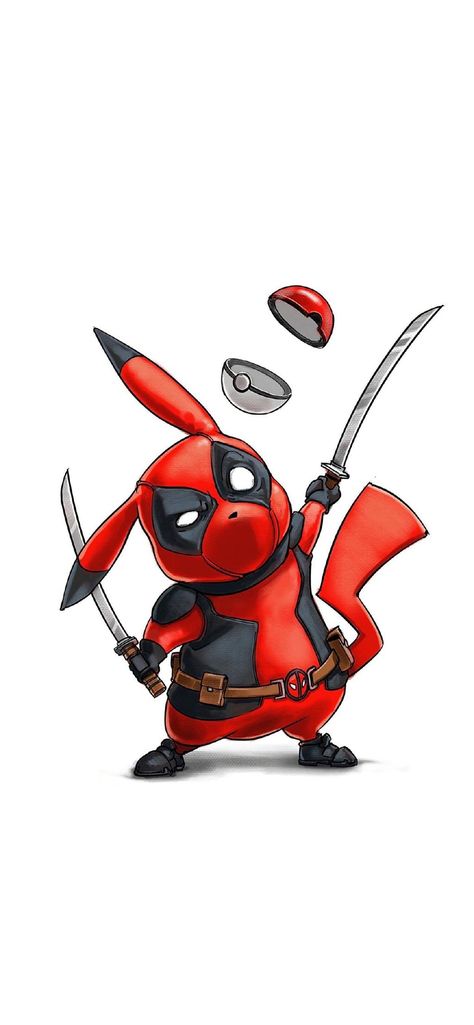 Wallpaper Pikachu, Pikachu Tattoo, Deadpool Pikachu, Detective Pikachu, Japanese Art Styles, Pikachu Wallpaper, Marvel Superhero Posters, Monster Illustration, Dope Cartoon Art