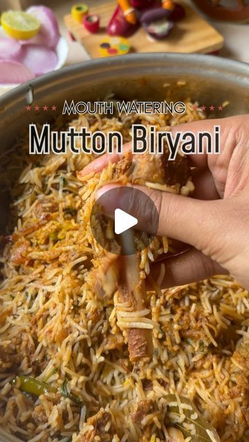 Easy Mutton Biryani Recipe, Mutton Dum Biryani Recipe, Matan Biryani Recipe, Mutton Recipes Indian, Best Mutton Biryani Recipe, Biryani Recipe Video, Mutton Biriyani, Easy Biryani, Mutton Biryani Recipe