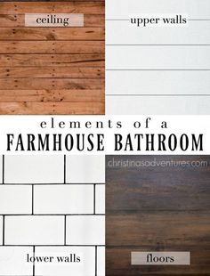 Classic Farmhouse Bathroom, Ceiling Shiplap, Wood Look Flooring, Farmhouse Bathroom Design, Ship Lap, Classic Farmhouse, Wood Ceiling, Big Bathrooms, Basement Bathroom