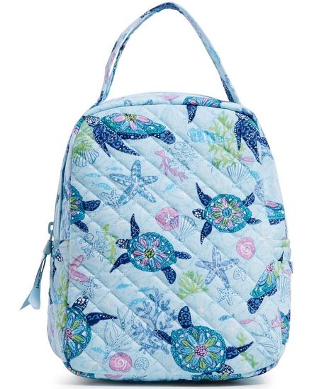 Vera Bradley Lunch Bags, Cute Lunch Boxes, School Bag Essentials, Insulated Lunch Tote, Cute School Supplies, Cute Backpacks, Lunch Tote, Pretty Bags, Sea Turtles