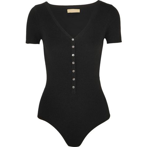 Michael Kors Collection Ribbed stretch merino wool-blend bodysuit ($590) ❤ liked on Polyvore featuring intimates, shapewear, tops, bodysuits, body, one piece and black Shapewear Tops, Body Suits, Michael Kors Collection, Star Style, Alternative Outfits, Pullover Shirt, Dream Clothes, Black Bodysuit, Body Suit