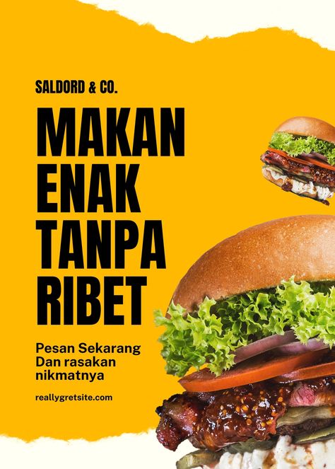 Kuning Sederhana Poster Promosi Makanan - Templates by Canva Template Makanan Aesthetic, Flyer Makanan, Design Menu Makanan, Poster Bully, Food Offers Poster, Pubmat Ideas Canva, Design Produk, Ads Poster, Design Campaign