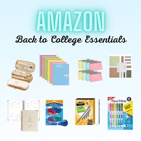 College Supply Essentials College Supplies, College Essentials, Paper Mate, Back To College, College Hacks, Amazon Storefront, College Life, College Students, Favorite Products