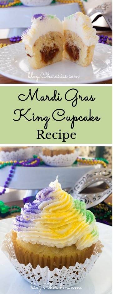 Mardi Gras King Cake Cupcakes, King Cake Cupcake, King Cake Cupcakes Easy, Mardi Gras Cupcakes Ideas, King Cake Cupcakes Recipe, King Cake Cheesecake, Louisiana Desserts, Cupcakes Recipes Vanilla, King Cupcakes