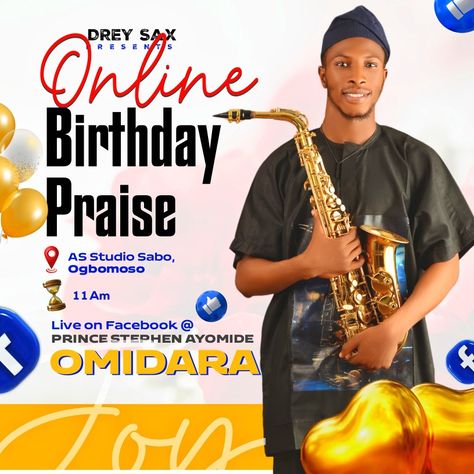 Birthday Praise Flyer design Praise Flyer Design, Flyer Ideas, Flyer Design, Media, Birthday, Design