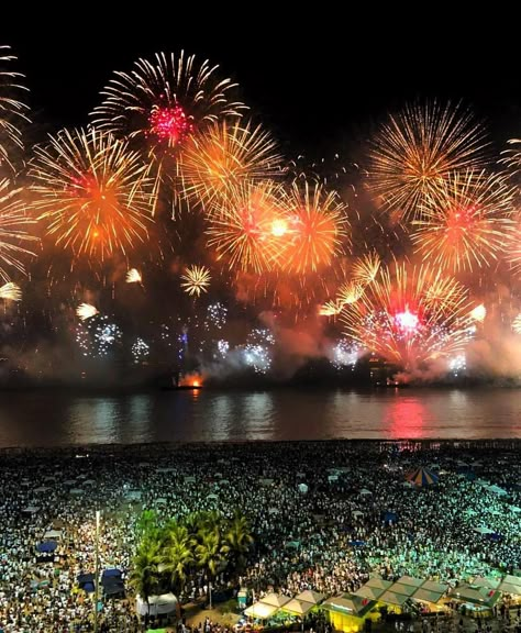 Copacabana Beach, New Years, Brazil Beach New Years, Vision Book, Happy New Year Photo, New Years Traditions, Copacabana Beach, Birthday Travel, Brazil Travel, New Year Photos, American Wedding