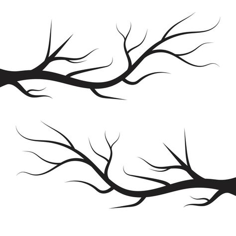 branch tree vector illustration summer clipart autumn clipart nature Tree Branches Printable, Tree Branches Drawing Simple, How To Draw A Branch, Branch Of Tree Drawing, Easy Branch Drawing, Drawing Of Tree Branches, How To Draw A Tree Branch, Branch Tree Drawing, Bare Tree Silhouette