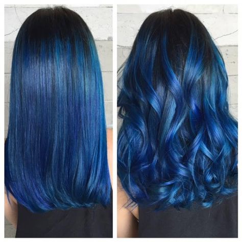 FORMULA: Blue Sombre | Modern Salon Blue Hair Color, Blue Ombre Hair, Wacky Hair, Hair Color Blue, Ombre Hair Color, Dye My Hair, Rainbow Hair, Hair Envy, Cool Hair Color