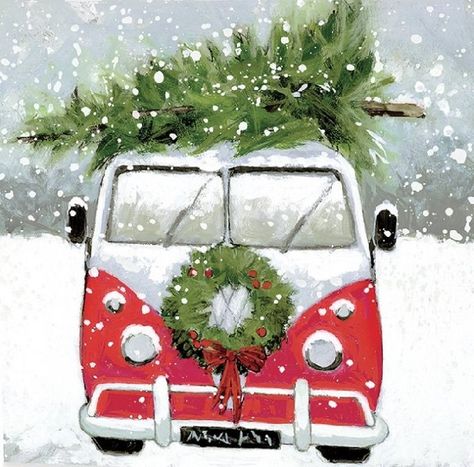 camper van xmas- Adelene Fletcher 680x670 Christmas Car Drawing, Christmas Vw Bus, Christmas Wallpaper Iphone Cute, Christmas Topper, Christmas Card Art, Merry Christmas Wishes, Christmas Car, Christmas Signs Wood, Wood Christmas Ornaments