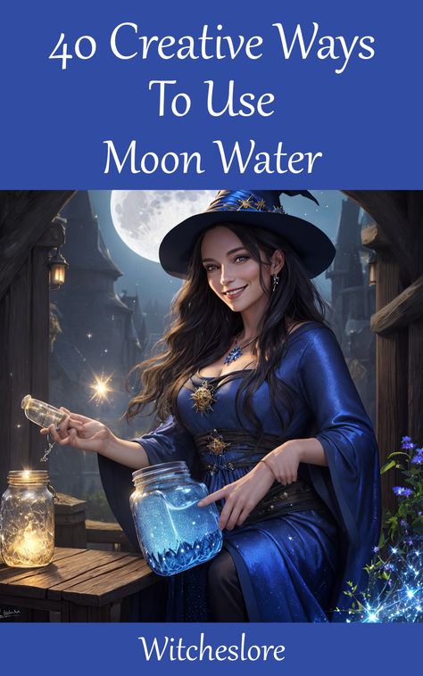 40 Creative Ways to use Moon Water Spells With Moon Water, Moonwater Uses, Witches Names, Mythological Names, Water Magick, Water Spells, Tantra Mantra, Names And Their Meanings, Moon Activities