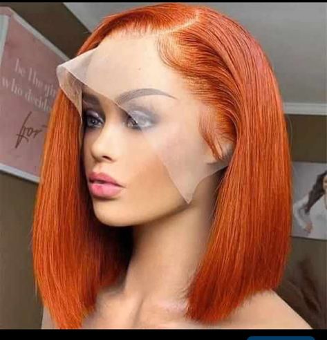 Light laced frontal hair Ginger Bob, Cheveux Oranges, Blond Ombre, Human Lace Wigs, Ombre Highlights, Ginger Hair Color, Bob Lace Front Wigs, Dyed Natural Hair, Straight Lace Front Wigs