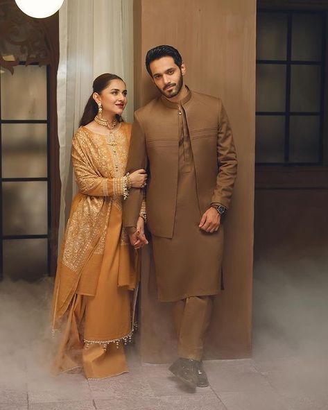 Couple Dress Matching, Winter Collection 2023, Pranks Pictures, Boyfriend Pranks, Outfits Muslim, Wedding Kurta For Men, Tere Bin, Wedding Outfits For Groom, Moslem Fashion