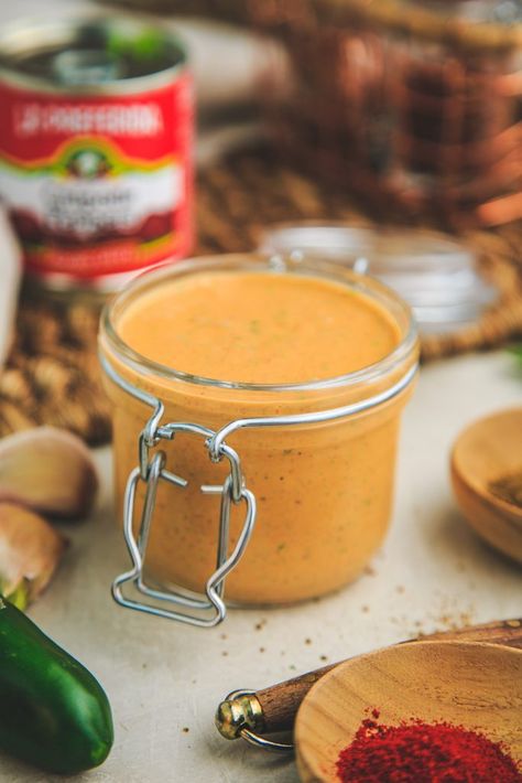 Spicy Jalapeño Chipotle Sauce – The Chutney Life Chipotle Cheese, Vegan Cheese Sauce Recipe, Vegan Chipotle, Comeback Sauce, Jalapeno Sauce, Queso Recipe, Vegan Cheese Sauce, Cheese Sauce Recipe, Burritos Recipe