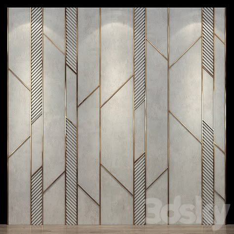 Wall Panel 70 - Other decorative objects - 3D Models - 3DSKY Lobby Decor Ideas, Art Deco Wall Panelling, Wall Panel Ideas, Charcoal Panels, Wall Cladding Designs, Bad Room Design, Panel Ideas, Lobby Decor, Cladding Design