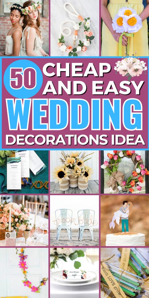 Decorate your wedding with these beautiful DIY decor ideas. Personal, stylish, and budget-friendly! Natural Wedding Ideas Decor, Easy Wedding Diy Decorations, Fall Backyard Wedding Ideas On A Budget, Inexpensive Wedding Centerpieces Diy, Easy Diy Centerpieces Wedding, Diy Backyard Wedding On A Budget, Simple Wedding Decorations Indian, Diy Wedding Decorations On A Budget, Diy Wedding Centerpieces On A Budget