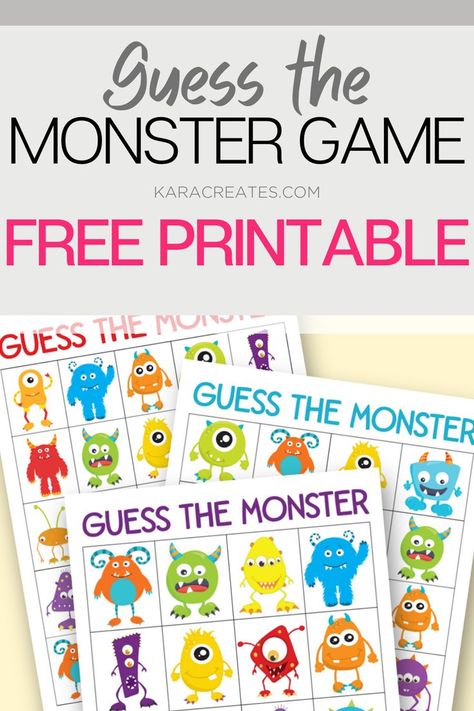 If you and your kids love to play Guess Who, you’re going to love this Monster Guess Who Game. Guess the Monster is a fun game for kids of all ages! Free printable games for kids. Printables for kids. Free printables. Guess Who Halloween, Feed Me Monster Game, Guess Who Printable, Guess Who Game Printable, Printable Guess Who, Build Your Own Monster Printable, Roll A Monster Dice Game, Monster Games For Kids, Create A Monster Printable