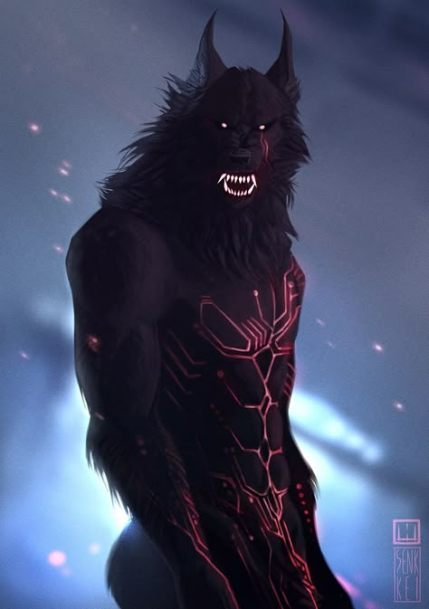 Wolf Artwork, Fantasy Wolf, Werewolf Art, Vampires And Werewolves, Wolf Wallpaper, Anime Wolf, Mythical Creatures Art, Black Wolf, Wolf Art