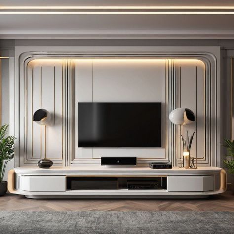 Tv Penal Design Modern Luxury, Classic Partition Wall, Tv Cabiney, Luxury Tv Unit Design, Latest Tv Unit Designs, Tv Wall Design Luxury Tvs, Lcd Design, Background Tv, Tv Cabinet Design Modern