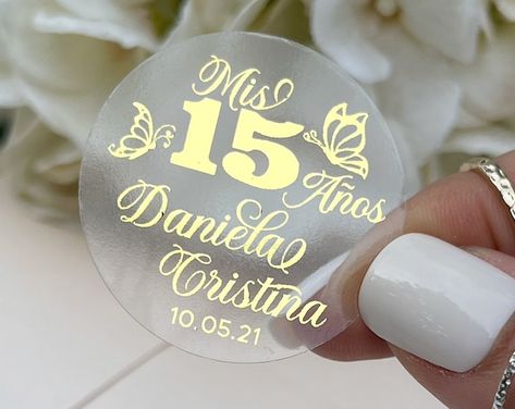 Quinceañera Labels Quinceañera Sticker Sweet 16 Birthday - Etsy Quince Party, Sweet 16 Favors, Quinceanera Favors, Birthday Labels, Favor Labels, Happy Party, Quinceanera Invitations, Sweet 15, Candy Bar Wrappers