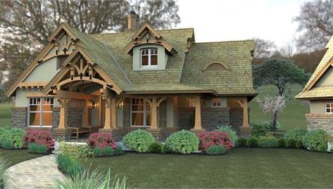 image of Merveille Vivante Small House Plan Woodsy Cottage, Small Home Plan, Basement House Plans, Garage Floor Plans, Monster House Plans, Craftsman Style House, Basement House, Casas Coloniales, Craftsman Style Homes