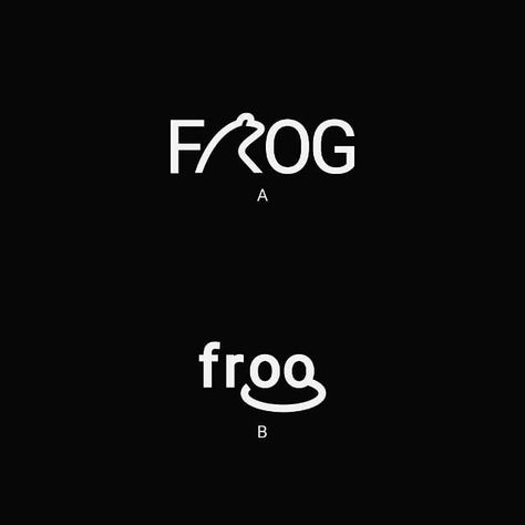 Frog #onelogoaday  Da Frog Logo Design, Common Frog, Frog Logo, Typography Logo Inspiration, Text Logo Design, Fancy Words, Frog Design, Leap Frog, Alphabet Design