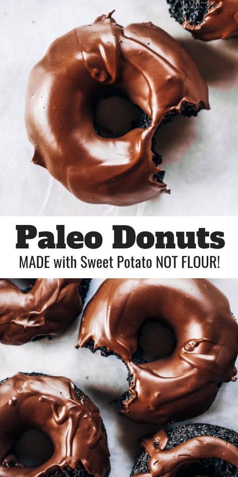 Paleo Donuts, Easy Donut Recipe Baked, Baked Donut Recipe, Diet Chocolate, Baked Donut, Dessert Oreo, Healthy Donuts, Baked Donut Recipes, Glazed Donuts