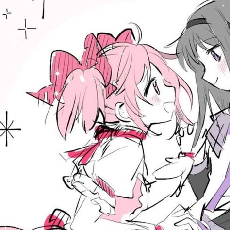 Madoka And Homura Matching Icons, Different Aesthetics Types List, Different Aesthetics Types, Duos Icons, Paint Brush Art, Hello Kitty Backgrounds, Just Give Up, Picture Icon, Puella Magi Madoka Magica