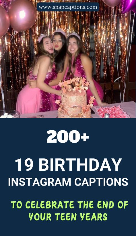 19th Birthday Instagram Captions: 200+ Free Ideas Bday Captions, Birthday Instagram Captions, Ig Story Highlights Cover, Unique Captions, Sweet Captions, Story Highlights Cover, Catchy Captions, Birthday Instagram, Highlights Cover