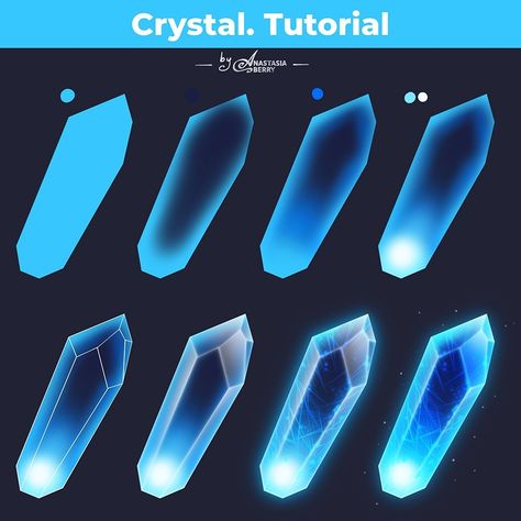 Crystal. Tutorial | Patreon Fall Goblincore, Crystal Tutorial, Drawing Magic, Lineart Sketch, Lightning Art, Crystal Drawing, Concept Art Tutorial, Digital Painting Techniques, Magic Items