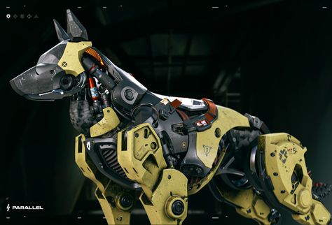 ArtStation - The German Shepherd robotic dog Animal Mech, Robot Aesthetic, Mechanical Dog, Dog Robot, R Robot, Robots Artworks, Mechanical Animals, Robot Dog, Robot Animal