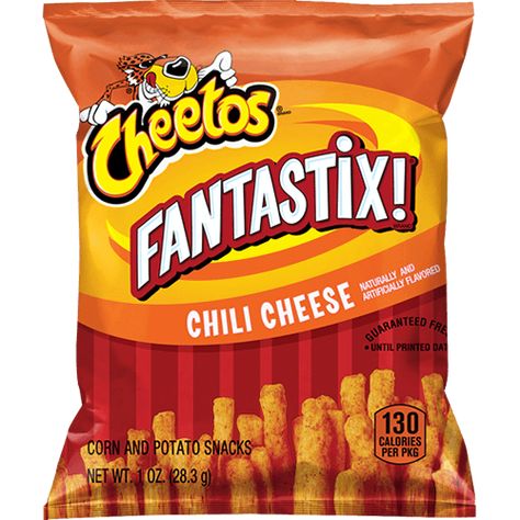 CHEETOS® FANTASTIX® Chili Cheese Flavored Baked Corn & Potato Snacks | Cheetos Cheetos Flavors, Packaging Snack, Corn Snacks, Oreo Flavors, Potato Snacks, Baked Corn, Ur Mom, Prepared Food, Chili Cheese