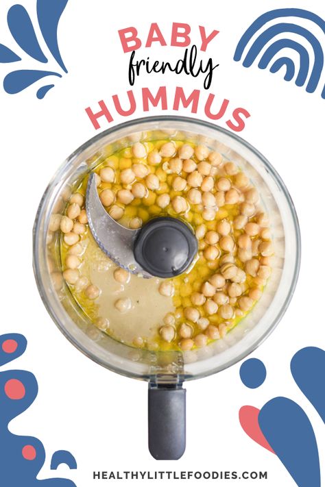 Blw Hummus, Baby Hummus Recipe, Easy Baby Meals 10 Months, Chickpea Recipes For Babies, Hummus For Babies, Baby Hummus, Sesame Recipes, Diy Hummus, Chickpea Dip