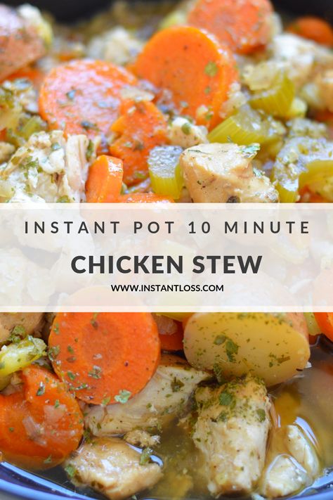 Instant Loss, Instant Pot Dinner Recipes, Chicken Stew, Instapot Recipes, Instant Pot Chicken, Delicious Dinner Recipes, Pressure Cooker Recipes, Family Friendly Meals, 10 Minute