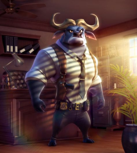 Philip Herman Chief Bogo, Zootopia Characters, Zootopia Fanart, Marvel Statues, Zootopia Art, Disney Zootopia, Mickey Y Minnie, Disney Character, Cute Disney Wallpaper