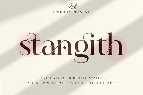 Stangith Font - Dafont Free Dafont Fonts, Feminine Business, Pull Quotes, Branding Corporate, Typographic Quote, Logo Feminine, Unique Font, Minimalist Font, Luxury Font