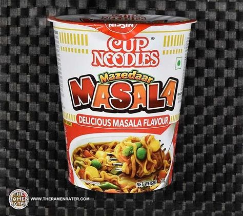 #4779: Nissin Cup Noodles Mazedaar Masala - India - THE RAMEN RATER Nissin Cup Noodles, Cup Noodles, Instant Noodle, Crushed Red Pepper, Noodle Recipes, Meat Free, Ramen, Noodles, Stuffed Peppers