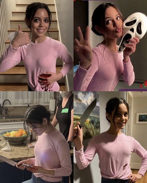 Tara Scream Costume, Tara Carpenter Costume, Jenna Ortega Ghostface, Jenna Ortega Scream Outfit, Tara Carpenter Halloween Costume, Scream Movie Jenna Ortega, Jenna Ortega Tara Carpenter, Tara Carpenter Outfits, Scream Tara Carpenter