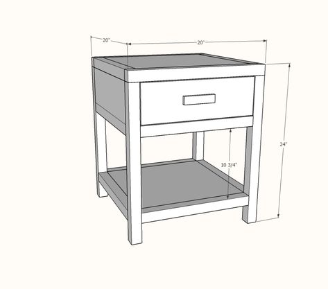 Diy Side Table With Drawer, Diy End Table With Drawer, Diy Simple Desk, Modern Bedside Table Design, End Table Ideas, Bedside Table Plans, Installing Drawer Slides, Unusual Bedside Tables, Diy Furniture Nightstand