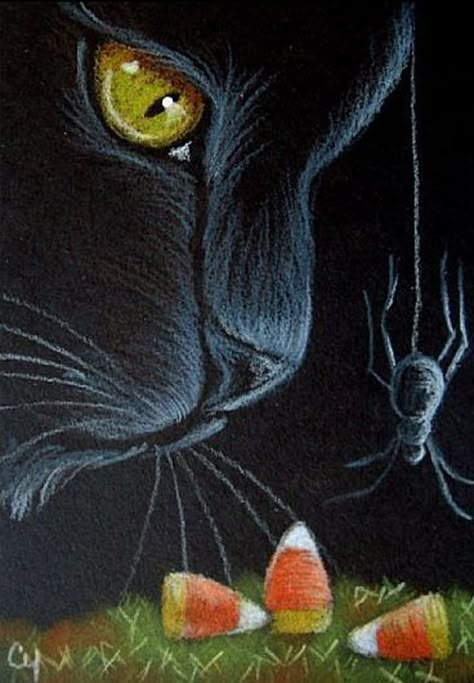 Cat Art...=^.^=...❤... "Black Cat - Halloween" By Artist Cyra R. Cancel... Chalk Mural, Halloween Chalkboard Art, Halloween Chalkboard, Chalkboard Wall Art, Blackboard Art, Chalkboard Drawings, Black Cat Art, Chalkboard Wall, Chalk Drawings