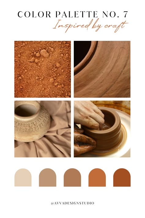 Pottery Colour Palette, Terracotta And Cream Color Palette, Terracotta Beige Color Palette, Earthy Terracotta Color Palette, Terracotta Color Aesthetic, Clay Colour Palette, Pottery Color Palette, Terra Cota Color Palette, Ceramic Color Palette